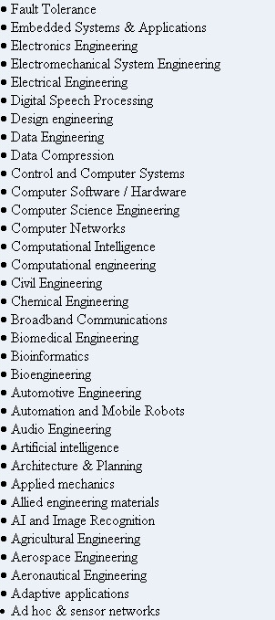 Fault Tolerance
Embedded Systems & Applications
Electronics Engineering
Electromechanical System ...